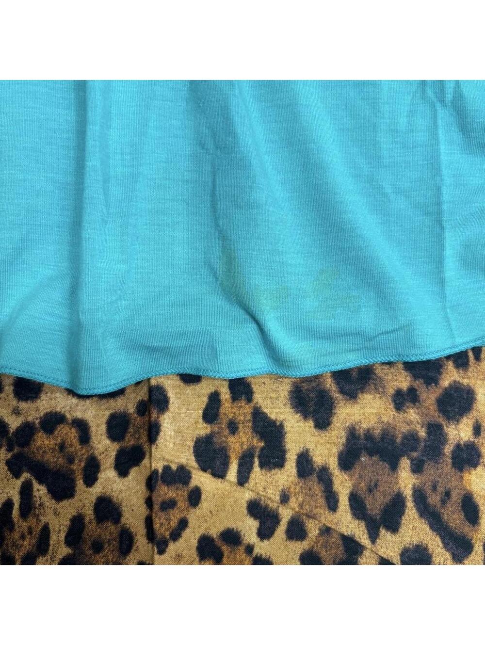 Y2K babydoll top with bling turquoise - Picture 4 of 4